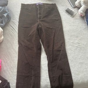 Nydj jeans dark brown cotton corduroy pants